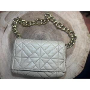GWP - Zara Quilted Crossbody Bag with Chain Strap (Off-White)